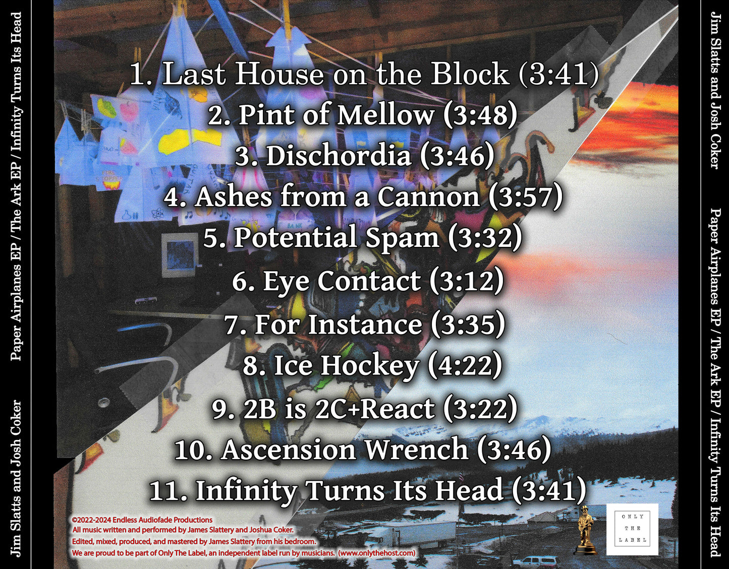 Jim Slatts and Josh Coker - Paper Airplanes EP / The Ark EP / Infinity Turns Its Head CD