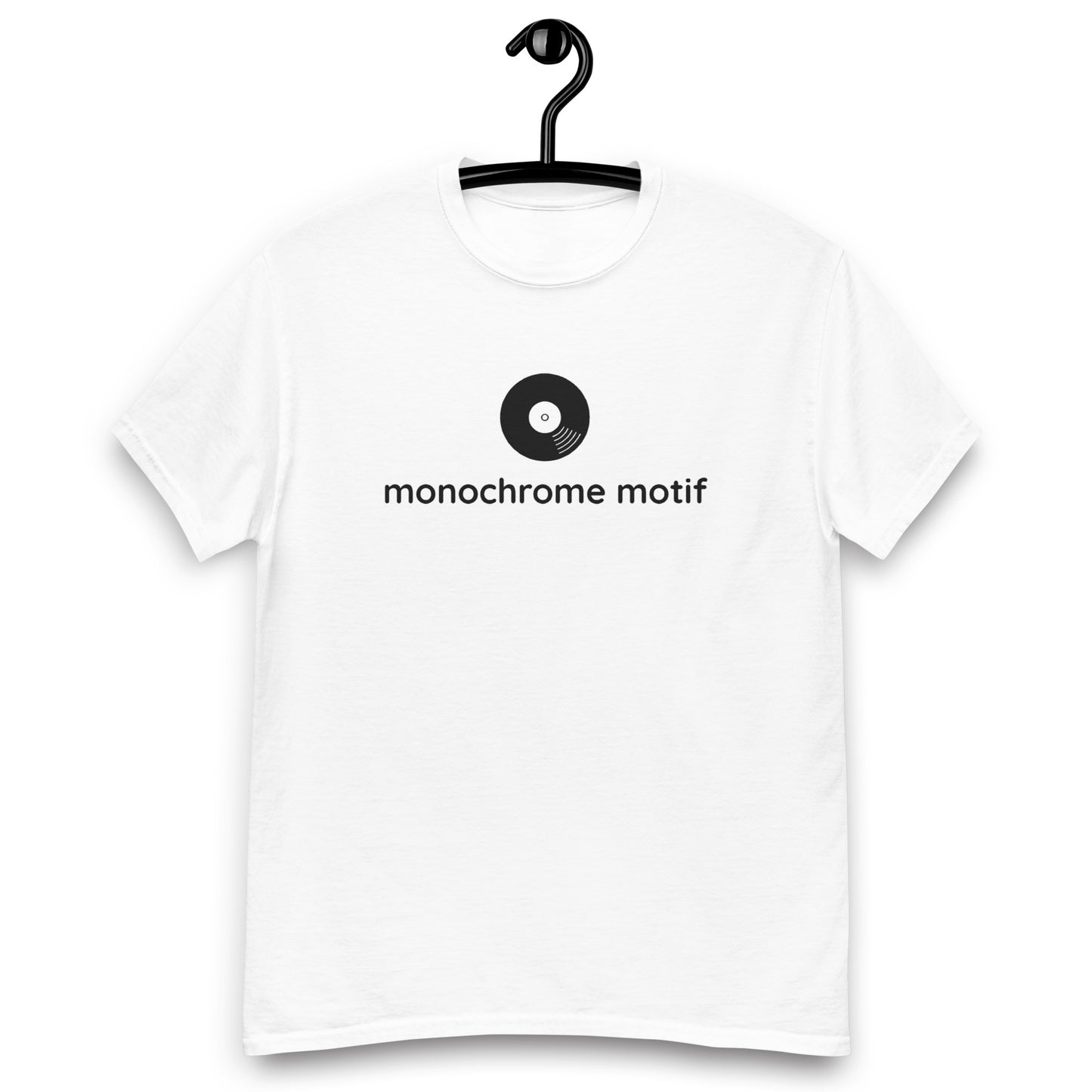 Monochrome Motif Record Label T-Shirt