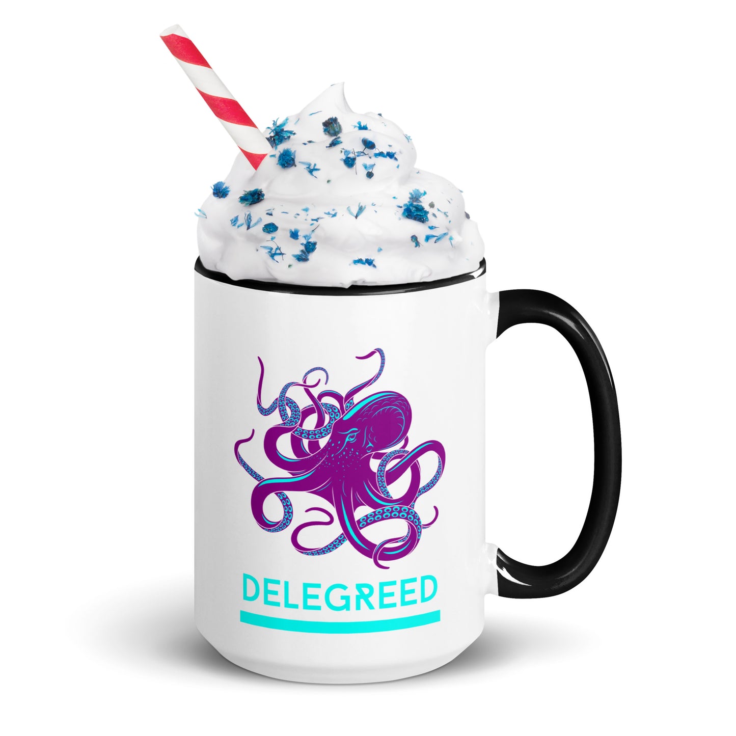 De Le Greed Octopus Mug With Color Inside