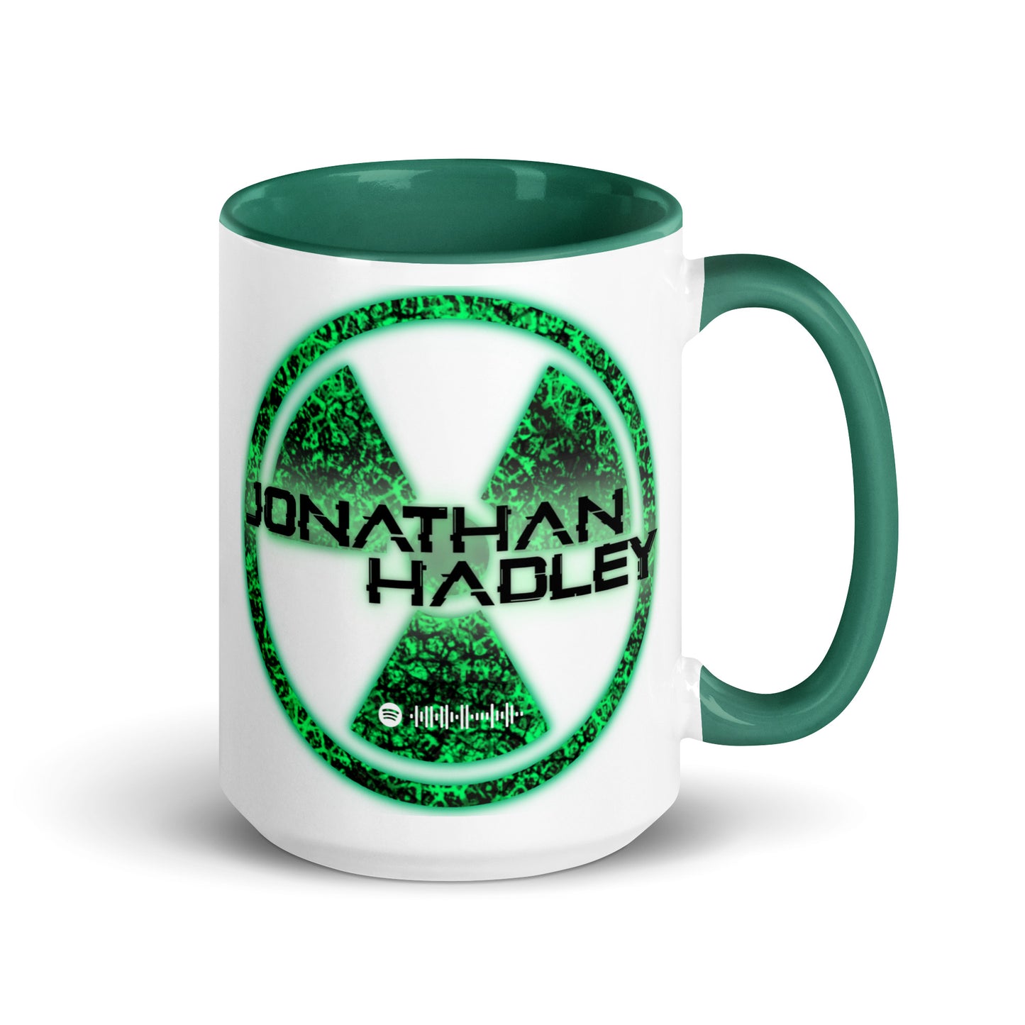 Jonathan Hadley Green Radiation Mug With Color Inside