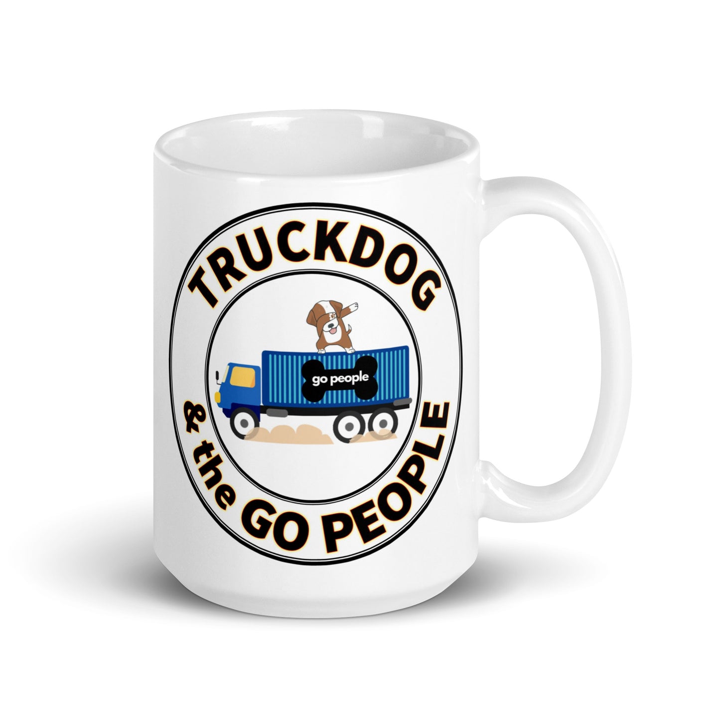 TruckDog & the Go People Truck Dab White Glossy Mug